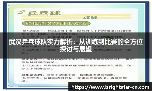 武汉乒乓球队实力解析：从训练到比赛的全方位探讨与展望
